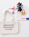POOLSIDE x Blue Canary Canvas Beach Tote Canvas