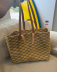 SALE - Tropical Check Beach Tote
