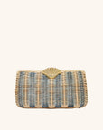 The Classica Clutch - Navy Stripe