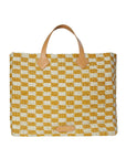 Tropical Check Beach Tote-POOLSIDE
