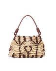 Artisan jute tote bag in mini silhouette with woven rope design