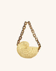 Rattan nautilus shell bag with gold acrylic chunky chain strap – The Anna Conch