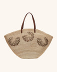 Woven straw tote with leather straps – The Anna Tote