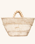 Handwoven open-weave straw tote with interior zip pouch – The Comporta Tote