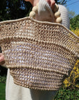 Open-weave straw detail on The Comporta Tote