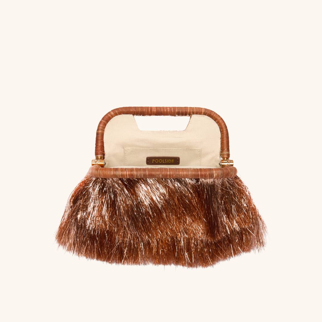 The Flamands Fringe Tote | Tinsel Fringe Beach Bag with Raffia