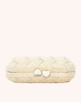 Heart-shaped shell clasp on The Love Heart Clutch