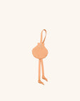 Scallop shell shape detail on leather bag charm