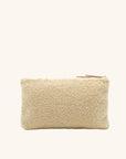 Back view of The Teddy Clutch sherpa fleece zip pouch