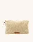 Sherpa fleece zip clutch pouch – The Teddy Clutch
