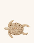 Rattan tortoise-shaped clutch with leather strap – The Tortoise Tote