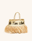 Straw beach basket bag with tropical fringe – The Tropical Fringe Basket