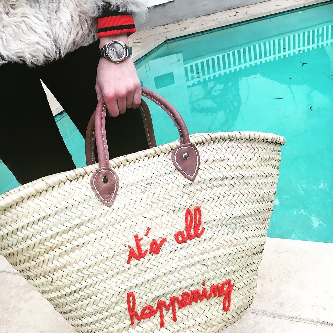 Emma Roberts Personalized Beach Tote Bag – It's All Happening – POOLSIDE