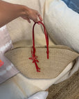 SALE - The East West Charm Tote - Tomato