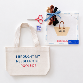 POOLSIDE x Blue Canary Canvas Beach Tote Canvas