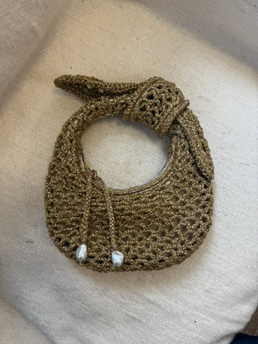 SALE - The Josie Knot Bag (Gold Mesh)