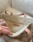 SALE - Floral Raffia Tote
