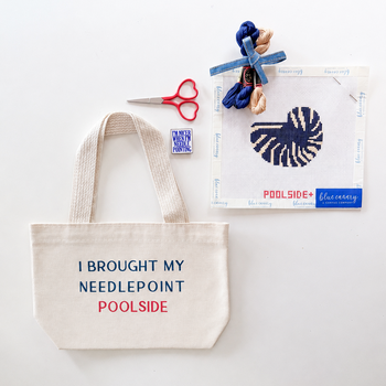 POOLSIDE x Blue Canary Canvas Anna Clutch Canvas