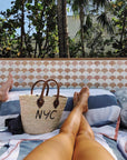 Medium Beach Tote-POOLSIDE