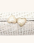 The Nantucket Clutch - White Rattan Clutch - Heart Clasp Detail