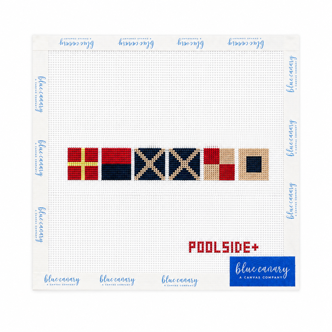 Poolside Bags The Summer Clutch Boat Flags Needlepoint Canvas
