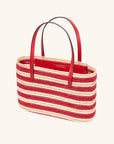The Capri Tote - Tomato Stripe
