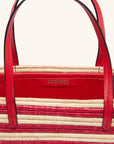 The Capri Tote - Tomato Stripe