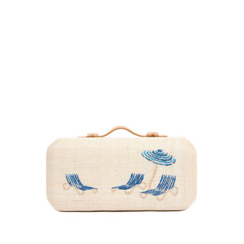 SALE - The Deck Chairs Clutch - Mediterranean