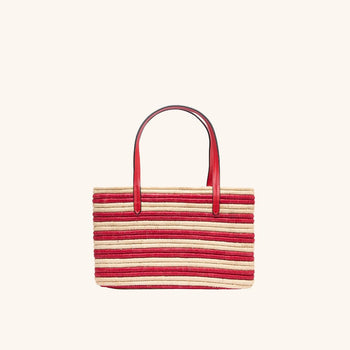 The Capri Tote - Tomato Stripe