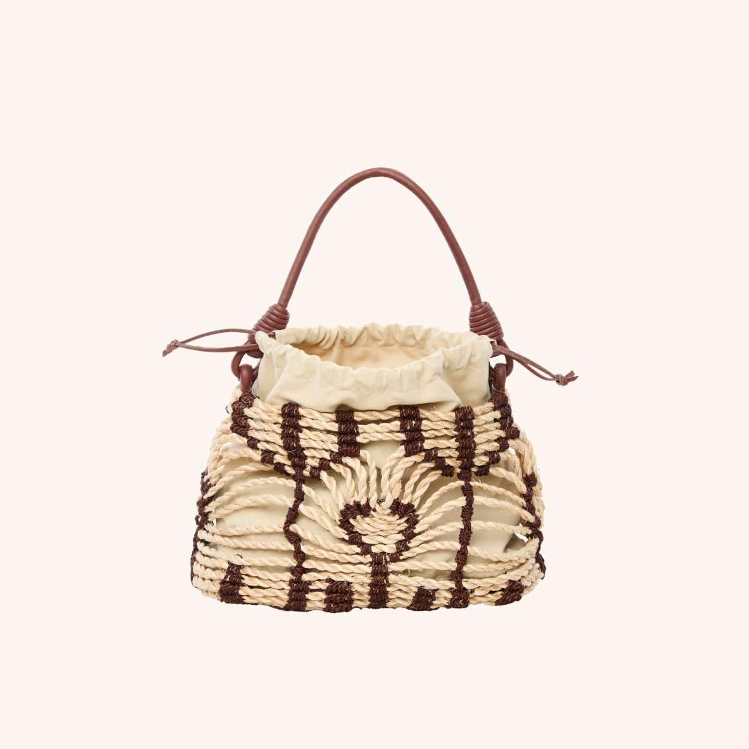 The Rope Tote - Handwoven rope tote bag with interior pouch for secure storage