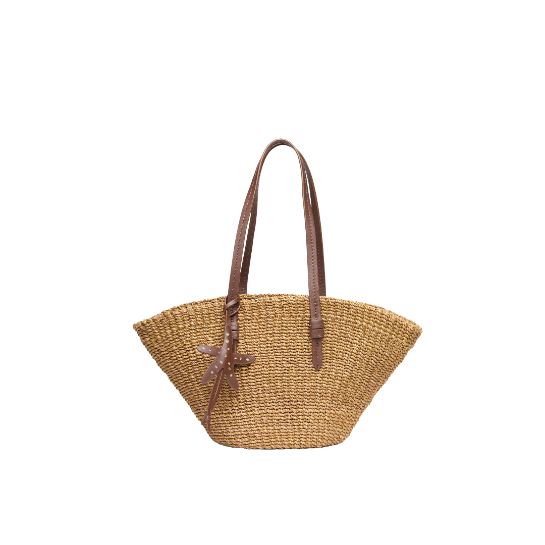 Mini Straw Beach Tote Bag - The East West Mini Tote - Poolside Bags