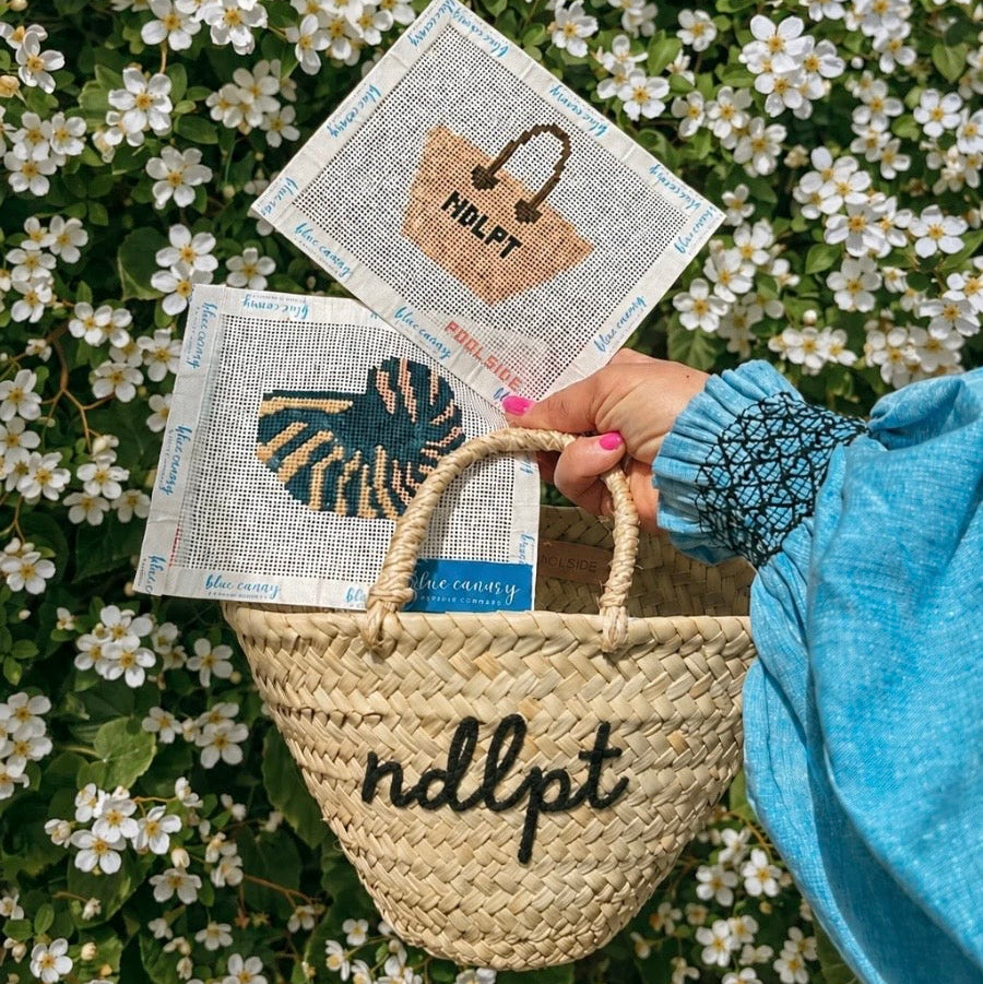 ndlpt basket to organize your needlepoint canvases