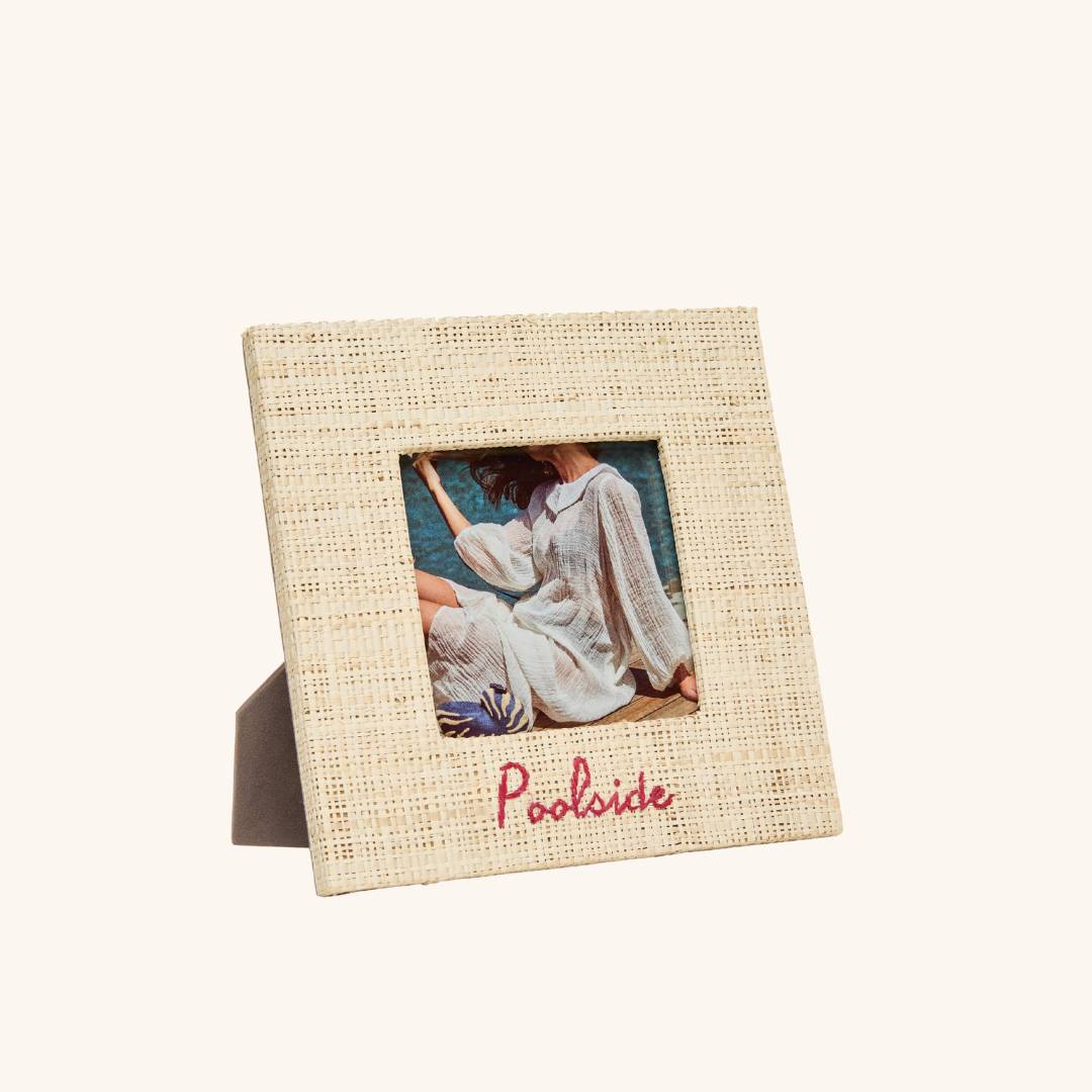 POOLSIDE Straw Picture Frame
