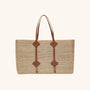 Straw tote with leather shoulder straps – St. Tropez Tote