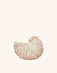 Embroidered straw shell clutch with nautilus shell motif and chain strap – The Anna Clutch