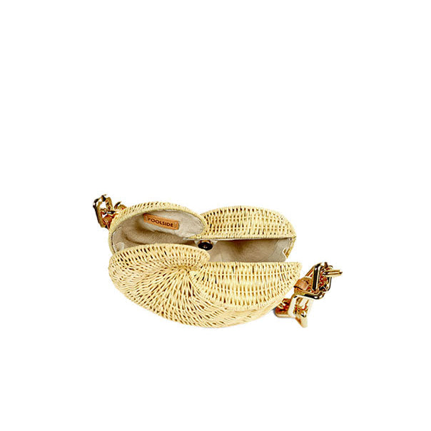 Interior of The Anna Conch nautilus shell bag - statement accessory