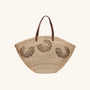Woven straw tote with leather straps – The Anna Tote