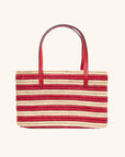 Crocheted raffia tote with leather top handles – The Capri Tote