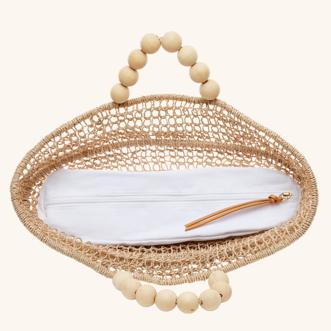 Interior pouch detail on The Comporta Tote