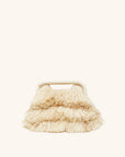 Crocheted raffia fringe tote with top handle – The Flamands Fringe Tote