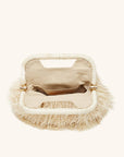 Interior pocket detail on The Flamands Fringe Tote