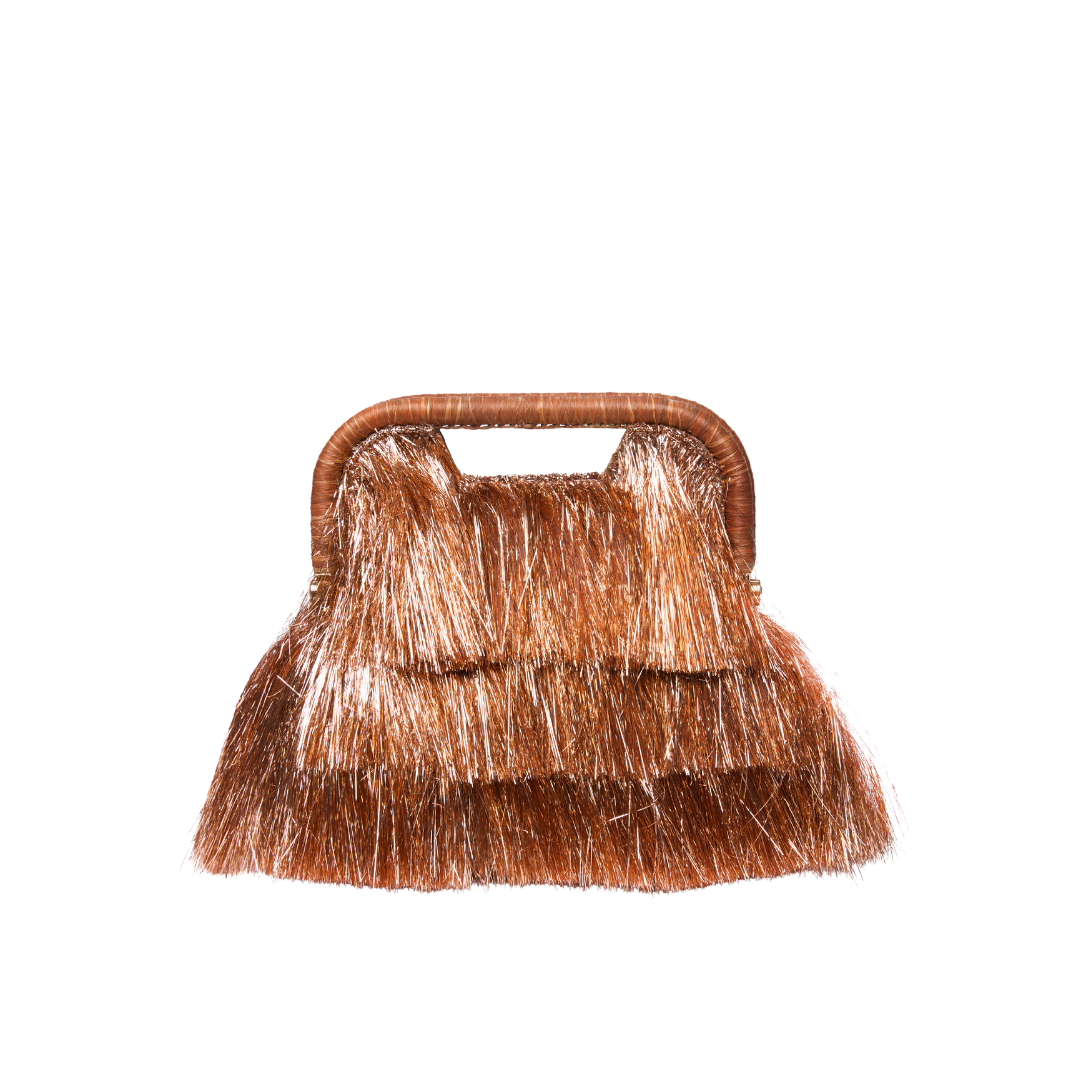 The Flamands Fringe - Tinsel and Raffia Bag - Poolside Bags