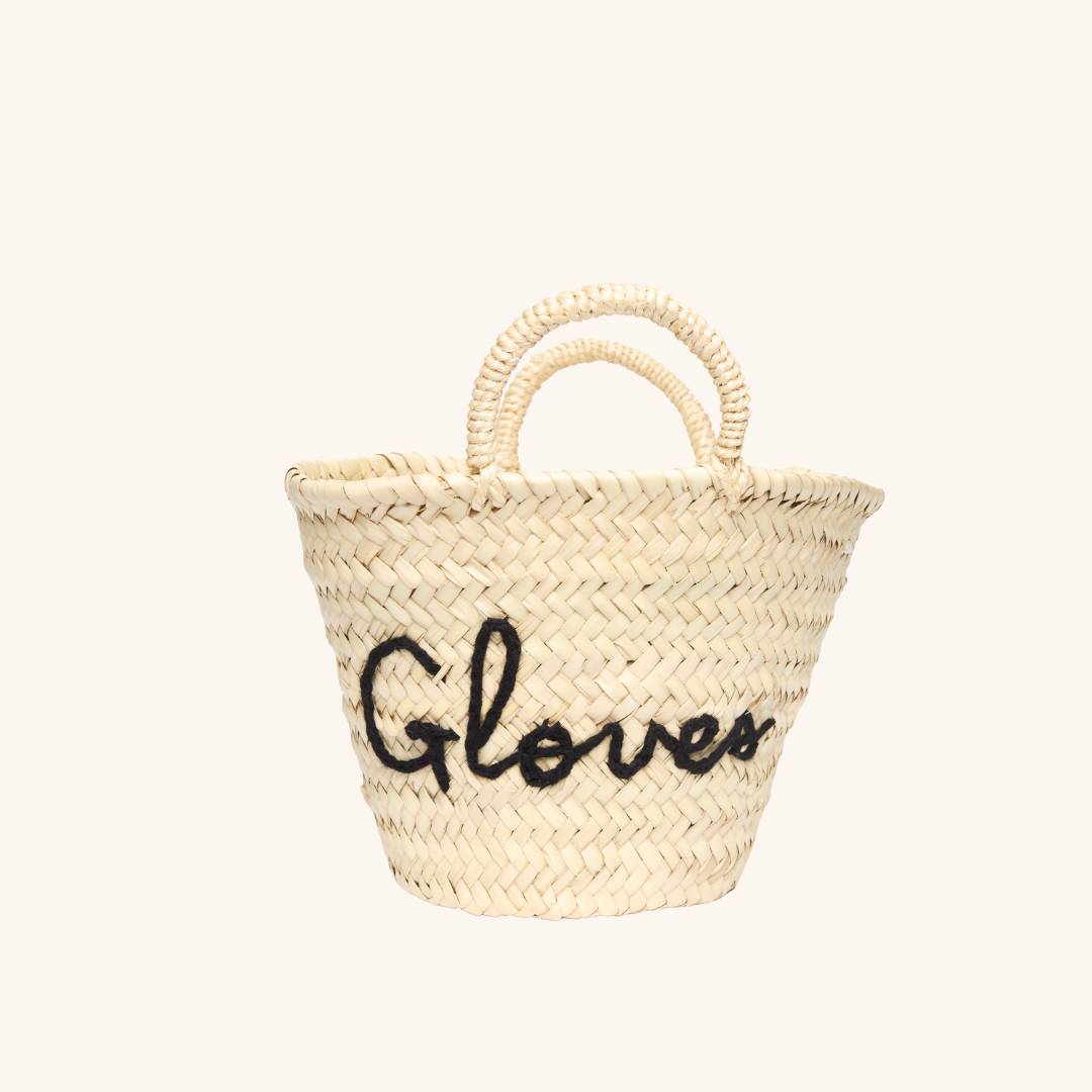 Handwoven straw basket for glove storage – The Gloves Basket