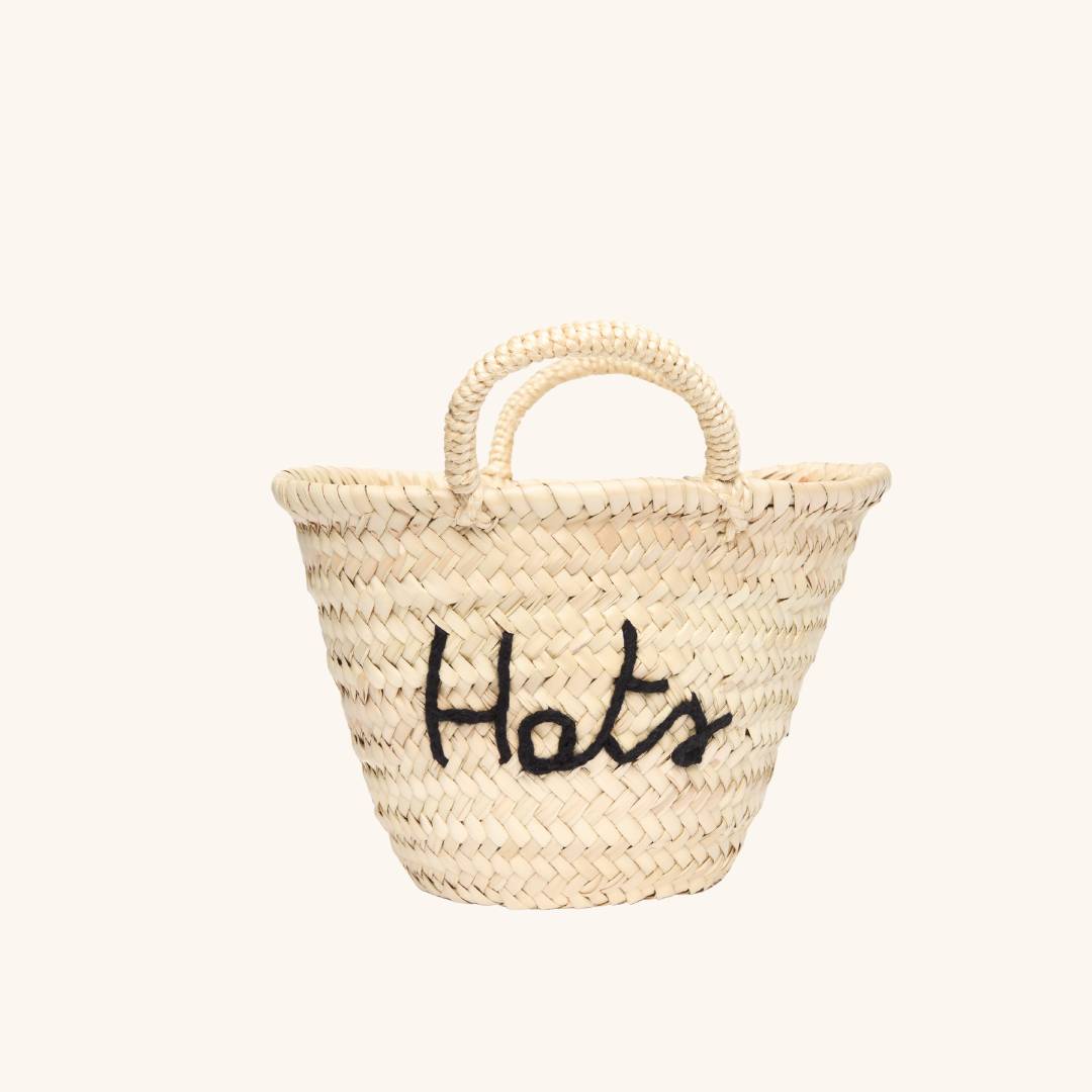 Handwoven straw basket for hat storage – The Hats Basket