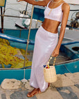 The Island Bucket Bag styled for evening