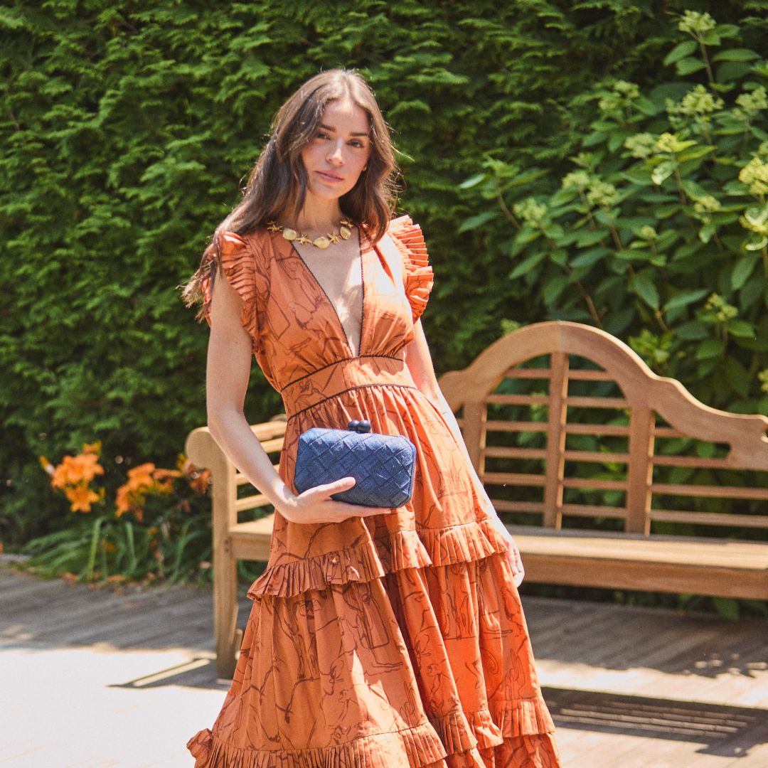 The Island Clutch styled for evening