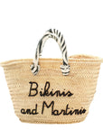 Medium straw beach tote bag with zebra top handles – The Medium Beach Tote