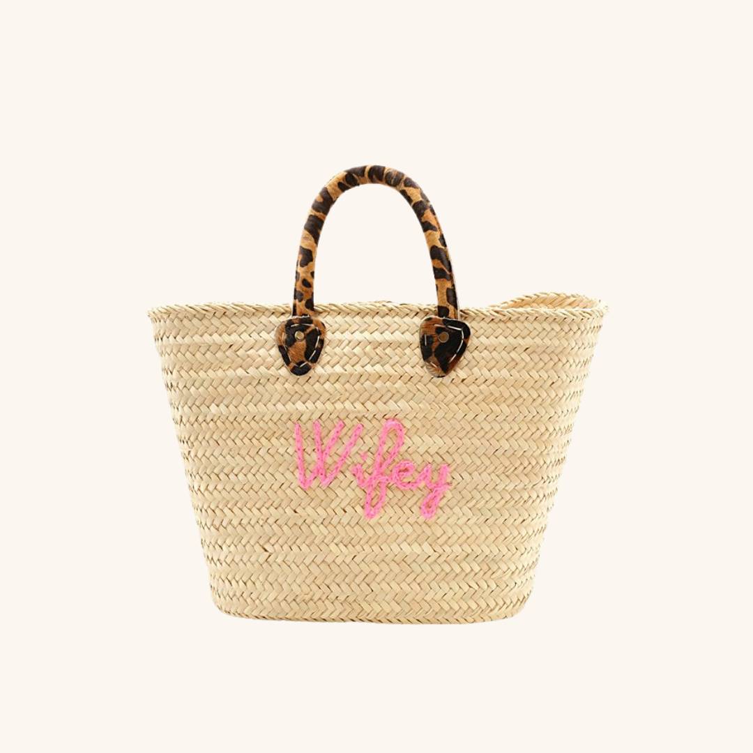 Medium straw beach tote bag with top handles – The Medium Beach Tote