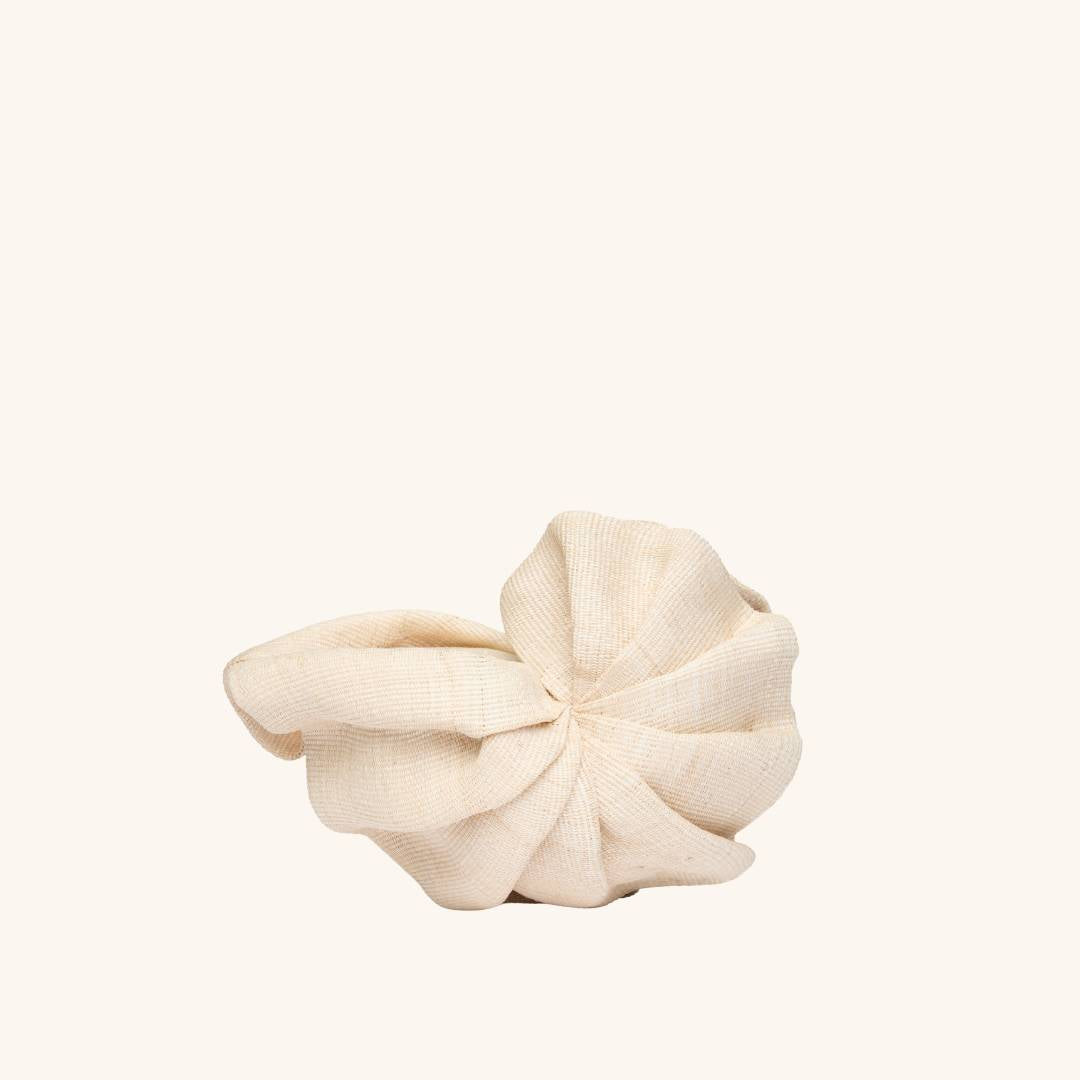 Back view of straw mini clutch – The Origami Nautilus Mini Disco