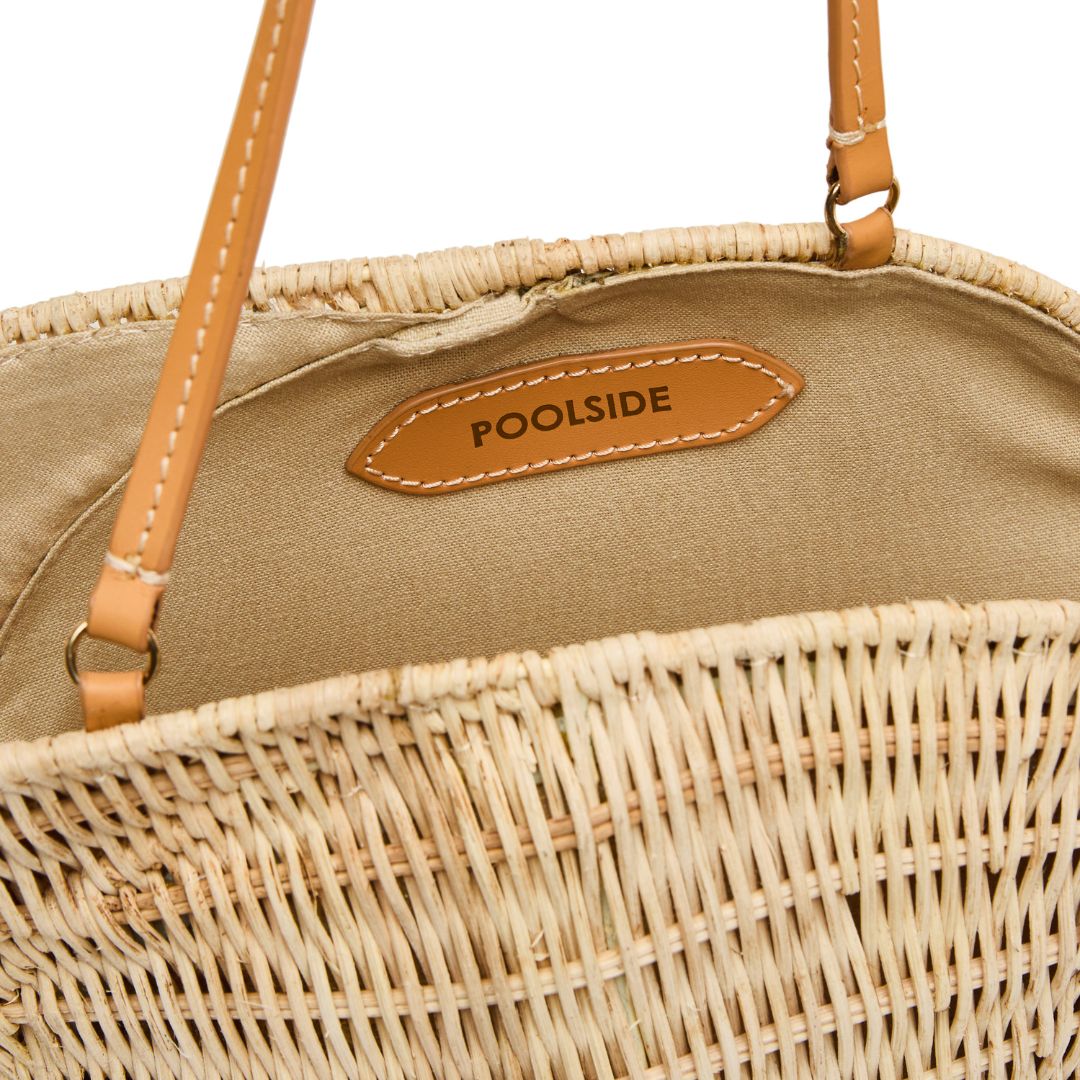 Interior of The Paros Tote Rattan Fish Bag